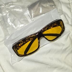 Stylish Yellow Night Driving Glasses Reduce Glare Sunglasses
